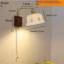 Axyaa Ceramic Rocker Wall Lamp LED New Retro Bedroom Decor Lighting