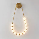 Axyaa Glass Ball Wall Lamp Cream - Modern Minimalist Bedroom Beads Decoration