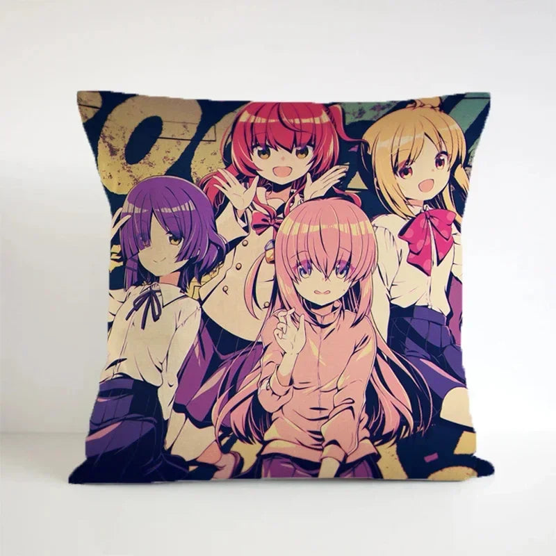 Axyaa 45x45 Decorative Pillowcases for Sofa Pillows - Bocchi Rock Theme