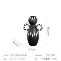 Axyaa Striped Handle Resin Flower Vase - Abstract Home Decoration