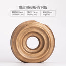 Axyaa Ceramic Donut Vase Black Oval Hollow Minimalist Wedding Decor Fashion Home