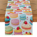 Watercolor Cake Cookies Table Runner by Axyaa: Elegant Home Wedding Centerpiece Decoration