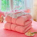 Axyaa Milk Fleece Winter Quilt: Thickened & Warm Comfortable Quilt Core