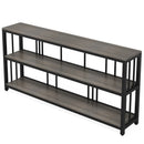 Axyaa Industrial 3 Tier Console Table for Entryway, 70.89" Rustic Sofa Table