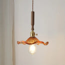 Axyaa Nordic LED Pendant Lights Glass Walnut Copper Hanging Lamp