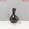 Axyaa Glass Vase Desktop Decorative Ornament - Small Mouthed Dried Flower Arrangement