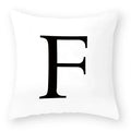 Axyaa Polyester Alphabet Cushion Cover 45X45cm for Home Sofa Decor