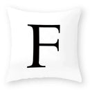 Axyaa Polyester Alphabet Cushion Cover 45X45cm for Home Sofa Decor