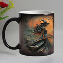 Axyaa Beautiful Witch Ceramic Coffee Mug Halloween Gift Cup for Witch Lovers