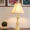 Axyaa Nordic Brass LED Desk Lamp - Modern Copper Finish