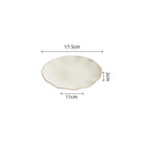 Axyaa Beige Ceramic Irregular Plate Set - Creative Molecular Cuisine Tableware