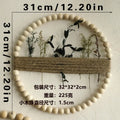 Axyaa Wooden Bead Hemp Rope Wall Hanging, Minimalist Homestay Bedroom Decor