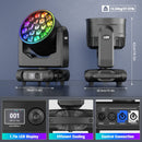 Axyaa 19x15W RGBW LED Moving Head Beam Focusing Light for Disco Bar Party
