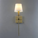Axya Industrial Bathroom Mirror Wall Lamp White Textile Shade