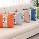 Axyaa Blue White Porcelain Chinoiserie Pillow Cover Chinese Style Linen Living Bedroom