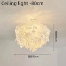 Axyaa Feather Round LED Chandelier for Modern Living Spaces