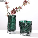 Axyaa Glass Vase Hydroponic Flower Pot Desk Decor Floral Arrangement Vase
