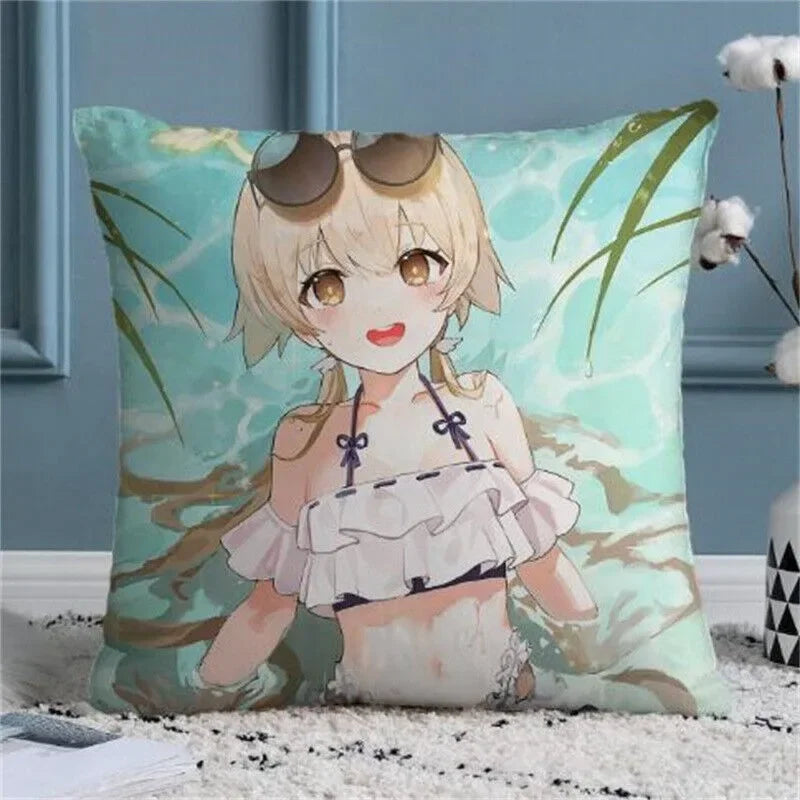 Axyaa Anime Blue Archive Throw Pillow Case - Home Decor Sofa Cushion Cover