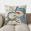 Axyaa Winter Snowmen Pillow - Cozy Decor Cushion Cover for Sofa, Bedroom, Car