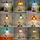 Axyaa Mediterranean Tiffany Stained Glass Table Lamp Vintage LED Desk Light