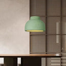 Axyaa Nordic Style Green Pendant Light 30cm Semi-Circular Bowl Shaped Led Light