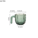 Axya Cactus Glass Mug: Creative Drinkware for Home, Kitchen, and Breakfast
