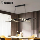 Axyaa Modern Gold Dimmable LED Pendant Chandelier for Dining Room and Kitchen Island