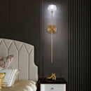 Axyaa Nordic Crystal Ball Wall Lamp for Bedroom LED Lighting & Christmas Decor