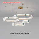 Axyaa Italian-Style Grand Villa Crystal Chandelier, Modern Minimalist Lighting Fixtures for Dining Room & Bedroom