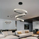 Axyaa Lstre Modern Circle Chandelier for Bright 360° Lighting in Living Room