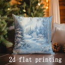 Axyaa Cozy Snowy Pillow Covers: Winter Scenes Pattern Cushion Cover for Sofa Bedroom Car