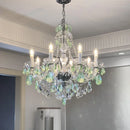 Axyaa French Crystal Chandelier: Luxurious Retro Style Living Room Dining Light