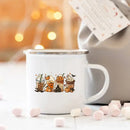 Axyaa Pumpkin Spice Enamel Mug - Festive Fall Home Decor & Gifts