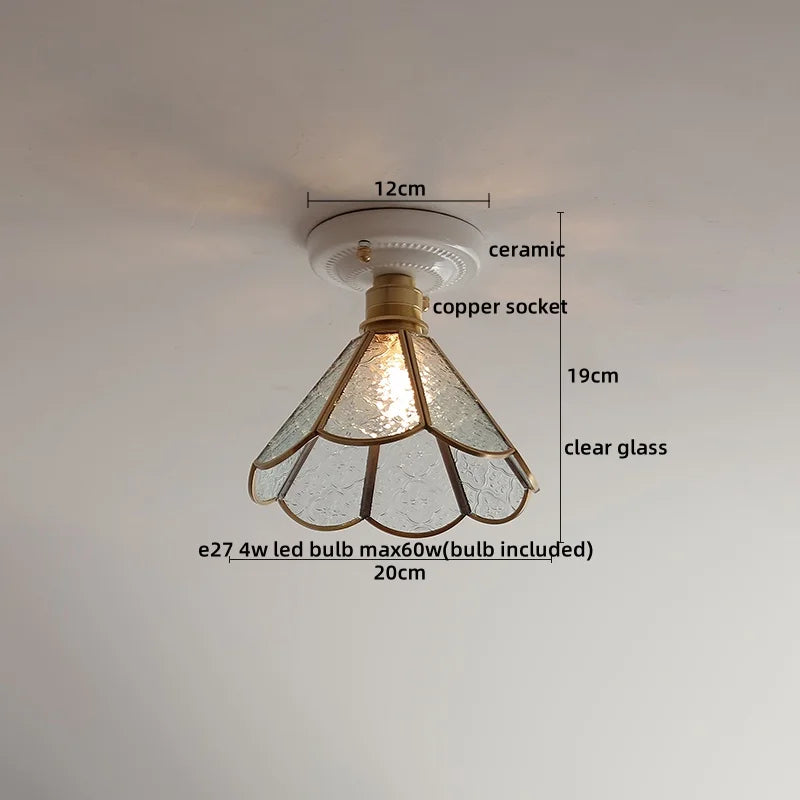 Axyaa Ceramic LED Ceiling Light - Creamy White Nordic Indoor Lamp