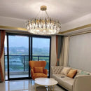 Axyaa Crystal Chandelier Pendant Light for Luxurious Living Room