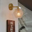 Axyaa Octagonal Glass LED Wall Lamp for Bedroom, Living Room, Stair, Bathroom, Pull Chain Switch