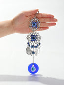 Axyaa Boho Evil Eye Metal Wall Decor Hanging Pendant Art Ornament