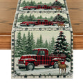 Axyaa Christmas Table Runner Farmhouse Kitchen Decor Dining Holiday Party
