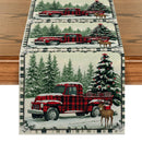 Axyaa Christmas Table Runner Farmhouse Kitchen Decor Dining Holiday Party