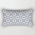 Axyaa Geometric Grey White Square Pillowcase for Home Decor and Living Room