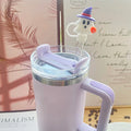 Axyaa Halloween Pumpkin Silicone Straw Cover Cap for Stanley Tumbler Cup