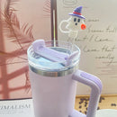Axyaa Pumpkin Silicone Cap for Stanley Tumbler Cup 30&40oz, Reusable Sippy Plug