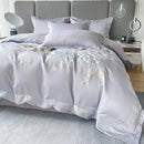 Axyaa Butterfly Embroidery 120-Count Cotton 4-Piece Naked Sleeping Set