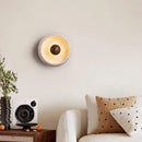 Axyaa Dark Wood Natural Stone Wall Light 20cm Indoor Atmosphere Lamp