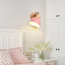 Axyaa Nordic Wooden Wall Light Industrial Sconce for Bedroom Reading E27