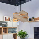 Axyaa Japanese Style Wooden Pendant Light for Living Room, Bedroom, Dining Table
