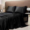 Axyaa Satin Silky Sheets Set, Flat, Fitted Sheet & Pillowcase - US Size