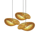 Axyaa Nordic Bamboo Weave Chandelier with LED E27 Bulb