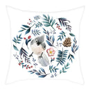 Axyaa Cartoon Animals Garland Pattern Pillow Cover for Home Sofa Decor 45X45cm