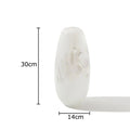 Axyaa Milky White Gradient Glass Vase for Floral Arrangement and Room Decor